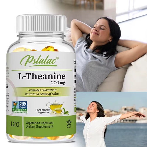 L-Theanine 200 Mg - Relieve Stress, Improve Concentration, Maintain a Calm and Relaxed Mood - 120 Capsules